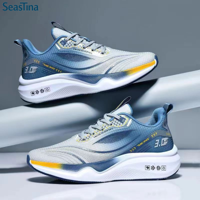 SeasTina Men's shoes, sports running shoes, shuttle shoes, new trendy fashion casual and lightweight sports running shoes, soft-soled fashion men's shoes