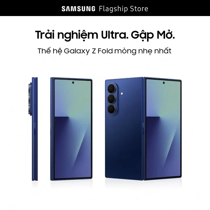 Điện thoại Samsung Galaxy Z Fold7 (256GB | 512GB), Điện thoại AI, Camera 200MP, Màn hình 8.0" tối ưu đa nhiệm, Mỏng nhẹ nhất