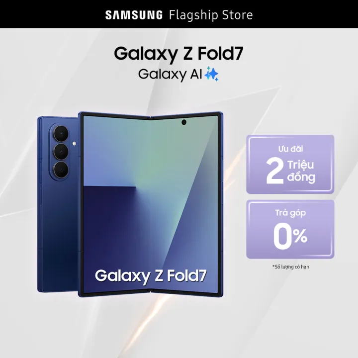 Điện thoại Samsung Galaxy Z Fold7 (256GB | 512GB), Điện thoại AI, Camera 200MP, Màn hình 8.0" tối ưu đa nhiệm, Mỏng nhẹ nhất