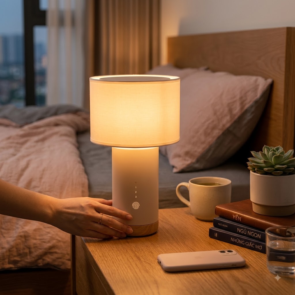 Đèn ngủ để bàn cảm ứng