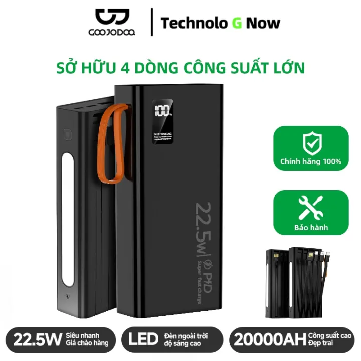 SẠC DỰ PHÒNG 50000mAh | SẠC NHANH 22.5/120W PD | MÀN HÌNH LED – HIỆN ĐẠI & THÔNG MINH VZT-232
