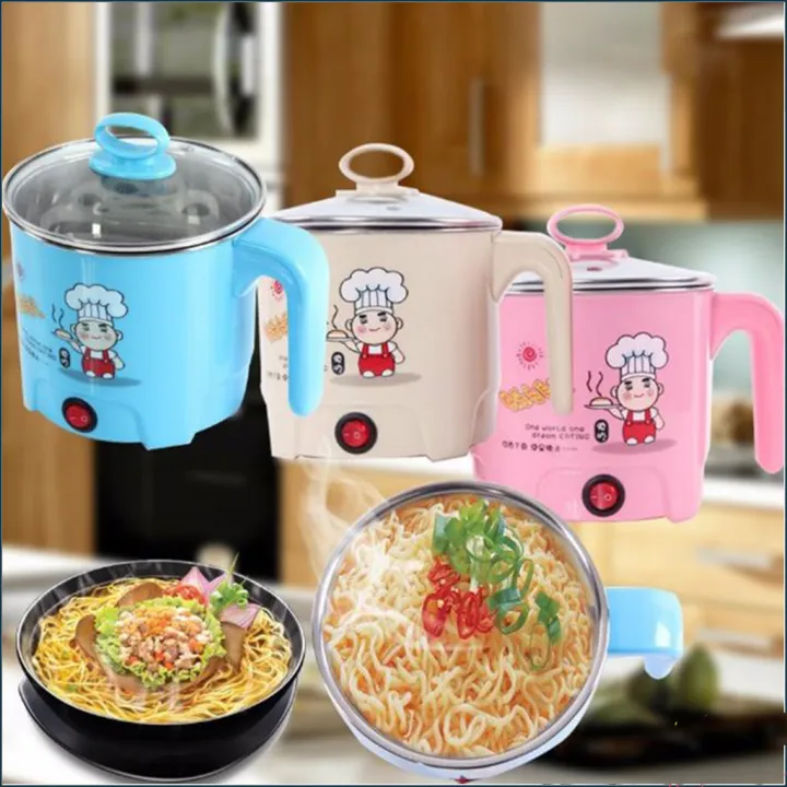 Nồi lẩu điện mini cầm tay có lòng hấp - Ca mỳ điện mini