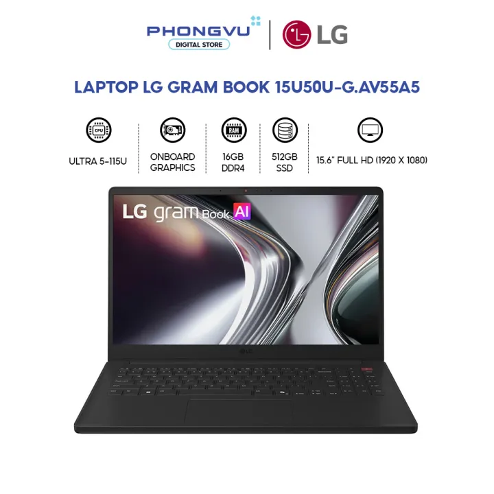 Máy tính xách tay LG Gram Book 15U50U-G.Av55A5