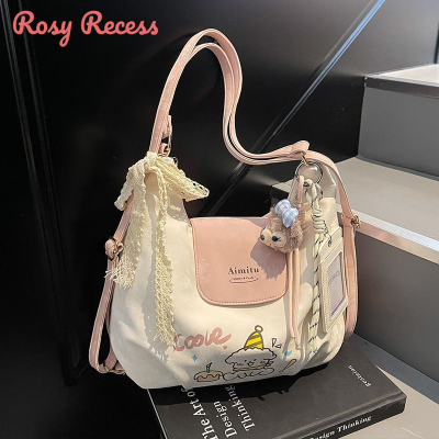 Rosy Recess Amy Rabbit Women's Bag 2025 New Fashion All-Match Trendy Backpack Niche Western Style Daily Casual Shoulder Bag App