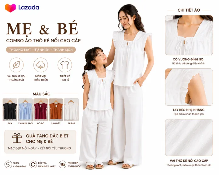 Bộ áo dành cho mẹ và bé
